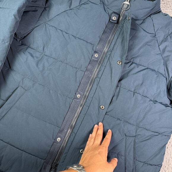 Barbour Quilted Enkle Storm Force Jacket Mens XL Navy Blue Full Zip Puffer - Picture 4 of 10